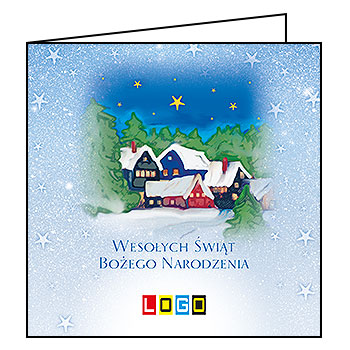 Kartki świąteczne BN2-060 dla firm z Twoim LOGO - Karnet składany BN2