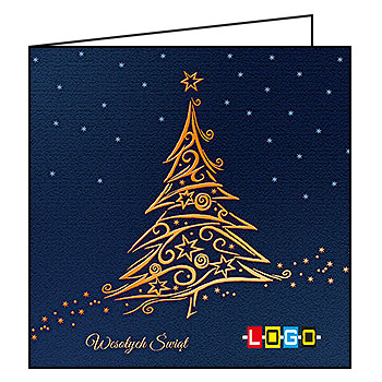 Kartki świąteczne BN2-064 dla firm z Twoim LOGO - Karnet składany BN2
