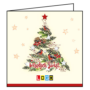 Kartki świąteczne BN2-065 dla firm z Twoim LOGO - Karnet składany BN2