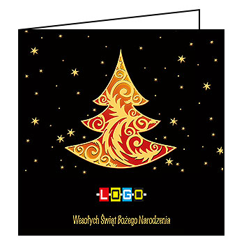 Kartki świąteczne BN2-091 dla firm z Twoim LOGO - Karnet składany BN2