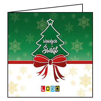 Kartki świąteczne BN2-104 dla firm z Twoim LOGO - Karnet składany BN2