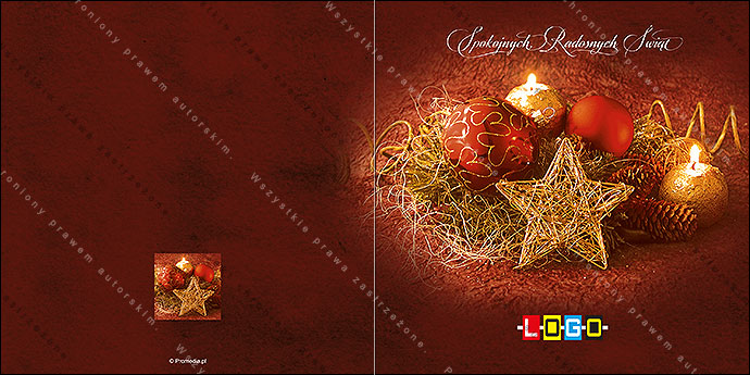 Kartki świąteczne nieskładane - BN2-152 awers