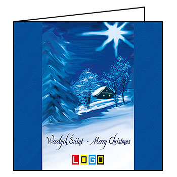 Kartki świąteczne BN2-166 dla firm z Twoim LOGO - Karnet składany BN2