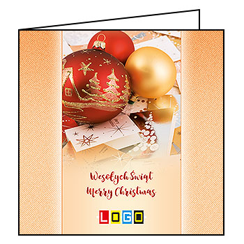 Kartki świąteczne BN2-167 dla firm z Twoim LOGO - Karnet składany BN2