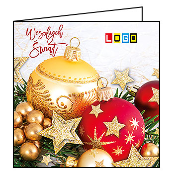 Kartki świąteczne BN2-173 dla firm z Twoim LOGO - Karnet składany BN2