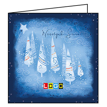 Kartki świąteczne BN2-177 dla firm z Twoim LOGO - Karnet składany BN2