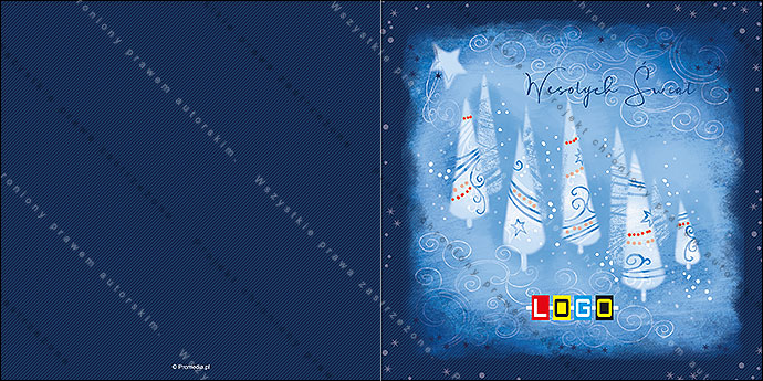 Kartki świąteczne nieskładane - BN2-177 awers