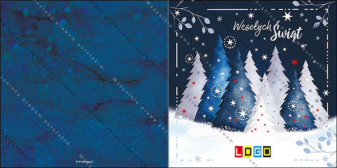 Kartki świąteczne nieskładane - BN2-180 awers
