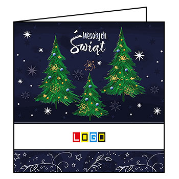 Kartki świąteczne BN2-196 dla firm z Twoim LOGO - Karnet składany BN2