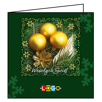 Kartki świąteczne BN2-201 dla firm z Twoim LOGO - Karnet składany BN2