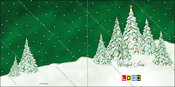 Kartki świąteczne nieskładane - BN2-206 awers