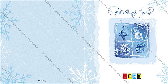 Kartki świąteczne nieskładane - BN2-208 awers
