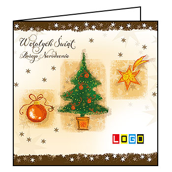 Kartki świąteczne BN2-237 dla firm z Twoim LOGO - Karnet składany BN2