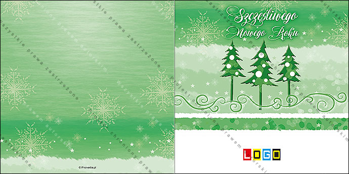 Kartki świąteczne nieskładane - BN2-255 awers