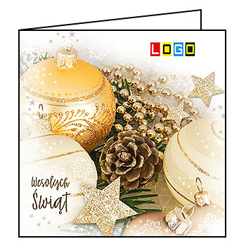 Kartki świąteczne BN2-266 dla firm z Twoim LOGO - Karnet składany BN2