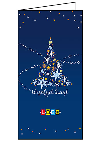 Kartki świąteczne BN3-008 dla firm z Twoim LOGO - Karnet składany BN3