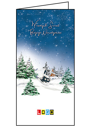 Kartki świąteczne BN3-021 dla firm z Twoim LOGO - Karnet składany BN3