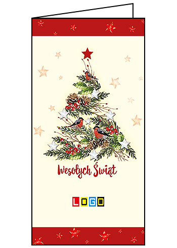 Kartki świąteczne BN3-065 dla firm z Twoim LOGO - Karnet składany BN3