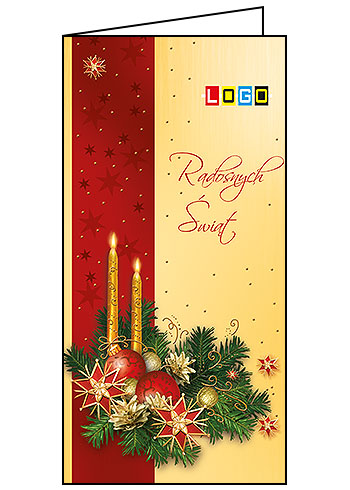 Kartki świąteczne BN3-068 dla firm z Twoim LOGO - Karnet składany BN3