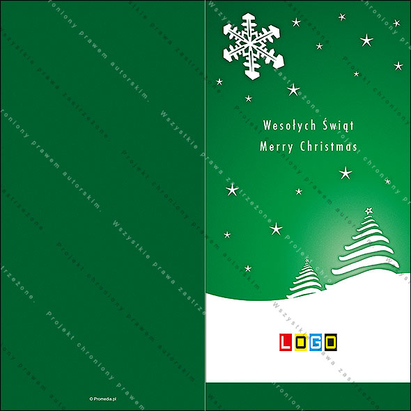 Kartki świąteczne nieskładane - BN3-195 awers