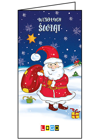 Kartki świąteczne BN3-232 dla firm z Twoim LOGO - Karnet składany BN3