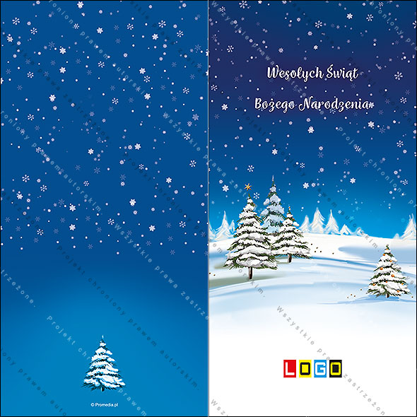 Kartki świąteczne nieskładane - BN3-270 awers