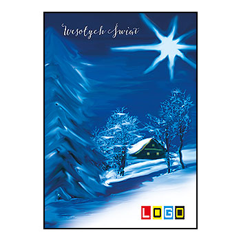 Kartki świąteczne BZ1-018 dla firm z Twoim LOGO - Karnet składany BZ1