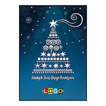 Kartki świąteczne BZ1-036 dla firm z Twoim LOGO - Karnet składany BZ1