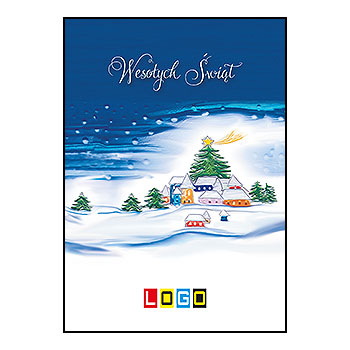 Kartki świąteczne BZ1-055 dla firm z Twoim LOGO - Karnet składany BZ1