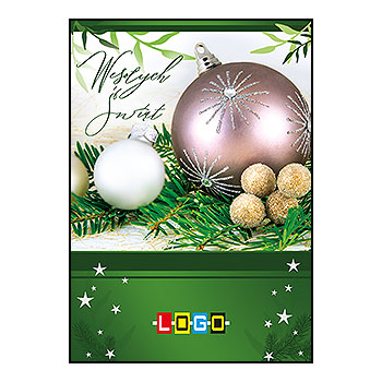 Kartki świąteczne BZ1-062 dla firm z Twoim LOGO - Karnet składany BZ1