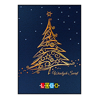 Kartki świąteczne BZ1-064 dla firm z Twoim LOGO - Karnet składany BZ1