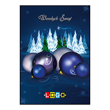 Kartki świąteczne BZ1-066 dla firm z Twoim LOGO - Karnet składany BZ1