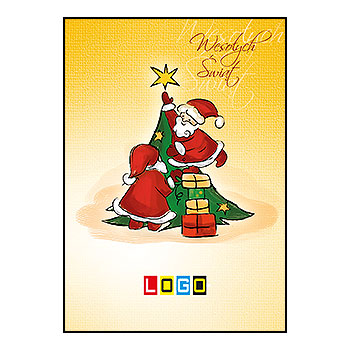 Kartki świąteczne BZ1-071 dla firm z Twoim LOGO - Karnet składany BZ1