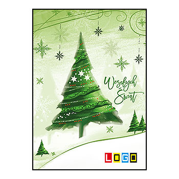 Kartki świąteczne BZ1-088 dla firm z Twoim LOGO - Karnet składany BZ1