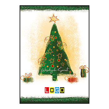 Kartki świąteczne BZ1-165 dla firm z Twoim LOGO - Karnet składany BZ1
