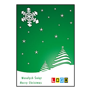 Kartki świąteczne BZ1-195 dla firm z Twoim LOGO - Karnet składany BZ1