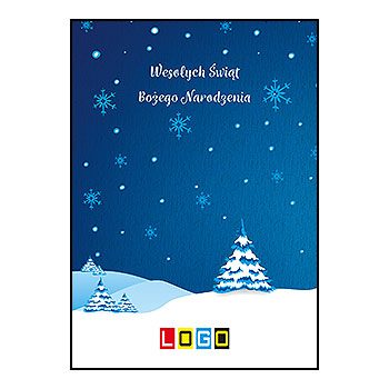 Kartki świąteczne BZ1-197 dla firm z Twoim LOGO - Karnet składany BZ1