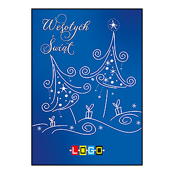 Kartki świąteczne BZ1-199 dla firm z Twoim LOGO - Karnet składany BZ1