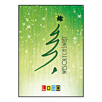 Kartki świąteczne BZ1-224 dla firm z Twoim LOGO - Karnet składany BZ1