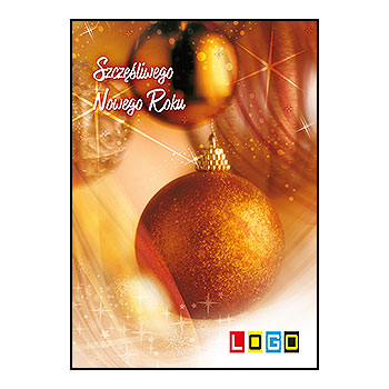 Kartki świąteczne BZ1-230 dla firm z Twoim LOGO - Karnet składany BZ1