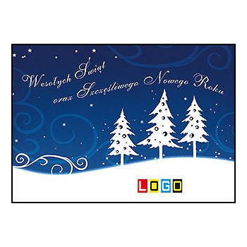 Kartki świąteczne BZ1-238 dla firm z Twoim LOGO - Karnet składany BZ1