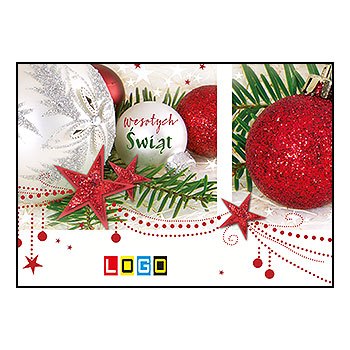 Kartki świąteczne BZ1-269 dla firm z Twoim LOGO - Karnet składany BZ1
