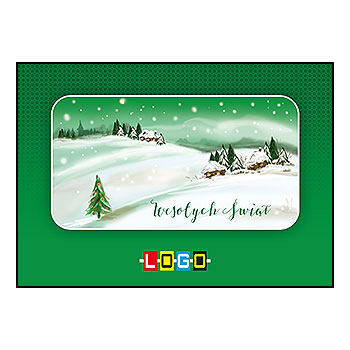 Kartki świąteczne BZ1-271 dla firm z Twoim LOGO - Karnet składany BZ1