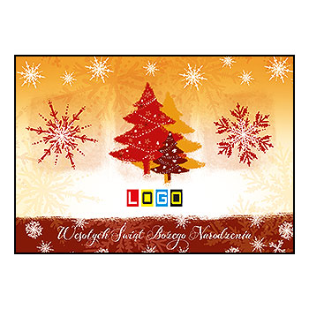 Kartki świąteczne BZ1-278 dla firm z Twoim LOGO - Karnet składany BZ1