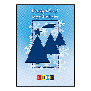 Kartki świąteczne BZ1-289 dla firm z Twoim LOGO - Karnet składany BZ1
