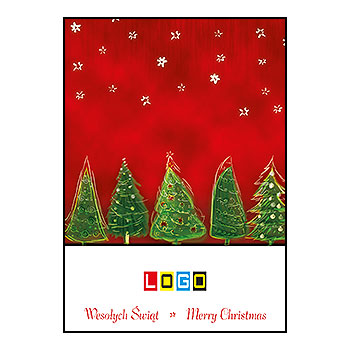 Kartki świąteczne BZ1-293 dla firm z Twoim LOGO - Karnet składany BZ1