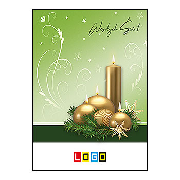 Kartki świąteczne BZ1-300 dla firm z Twoim LOGO - Karnet składany BZ1