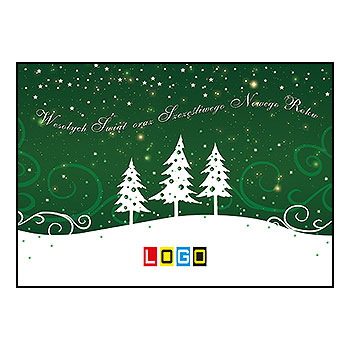 Kartki świąteczne BZ1-305 dla firm z Twoim LOGO - Karnet składany BZ1