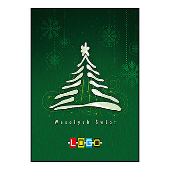 Kartki świąteczne BZ1-337 dla firm z Twoim LOGO - Karnet składany BZ1