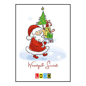 Kartki świąteczne BZ1-344 dla firm z Twoim LOGO - Karnet składany BZ1